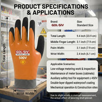 GOL-SIV 500V Insulated Electrician Gloves, Large, 2 Pcs