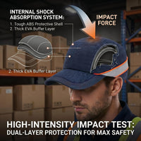GOL-SIV Bump Cap Safety Hat, ABS Shell with Shock Absorbing EVA Foam