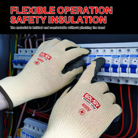 GOL-SIV 400V Insulated Electrician Gloves, Rubber, Non-Slip, Large