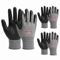 GOL-SIV 15-Gauge Micro-Foam Nitrile Work Gloves for Men and Women, High Dexterity Assembly Gloves, Breathable Seamless Knit, Excellent Oil Grip, 3 Pairs, Large