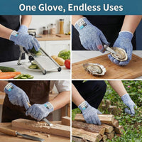 GOL-SIV Level 5 Cut Resistant Gloves,Cut Resistant Gloves Food Grade Cutting Gloves For Chefs Women,Kitchen Oyster Shucking,Meat Cutting,Wood Carving,Red,S
